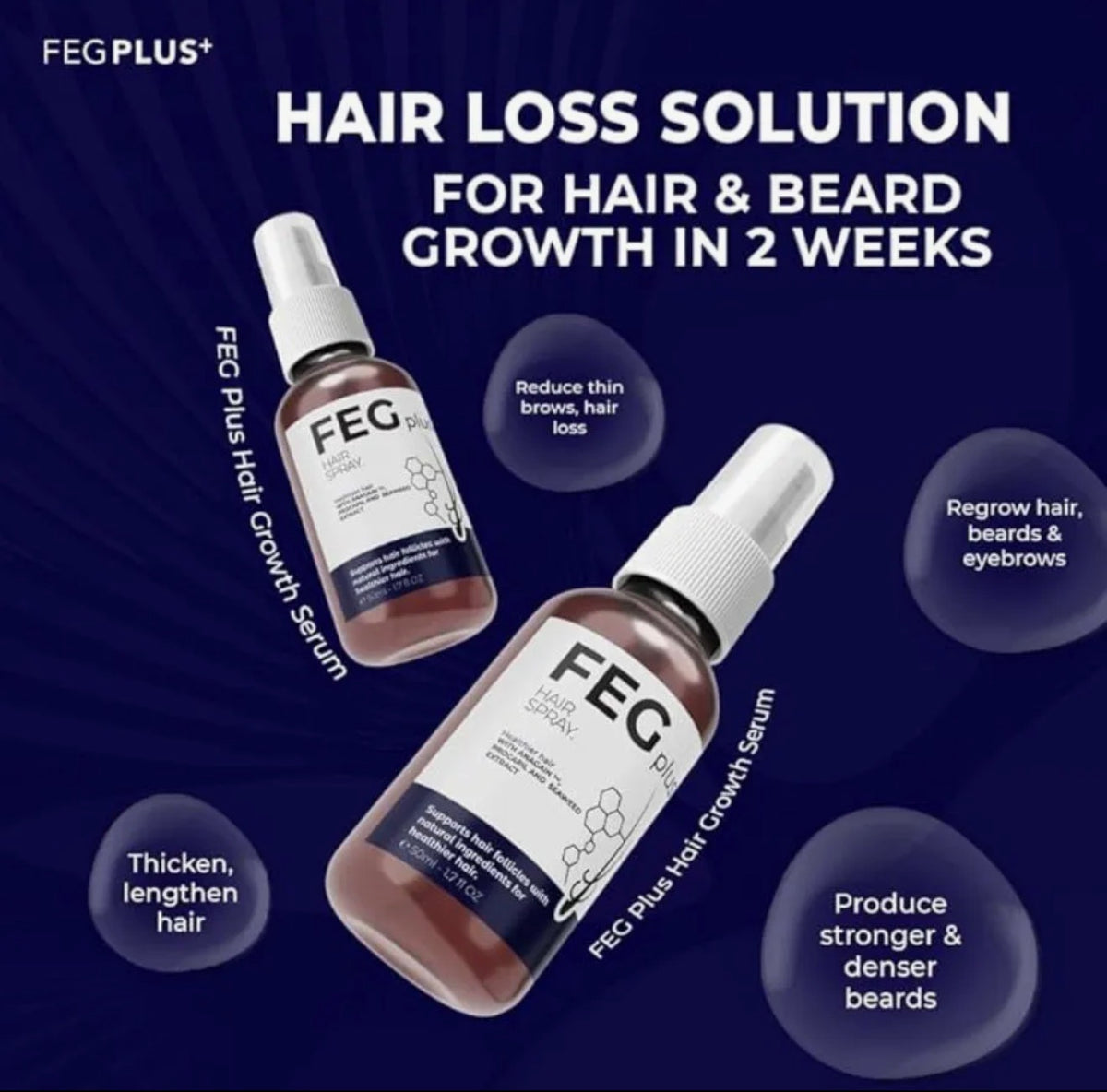 FEG PLUS Hair Growth Spray bottle